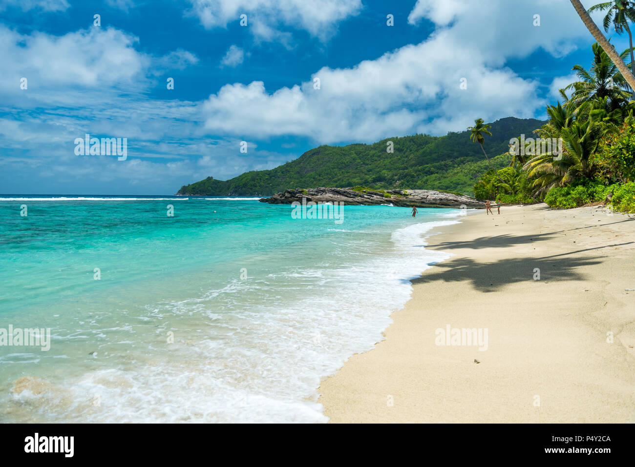 Anse Forbans - tropical beach in Seychelles, Mahe Stock Photo