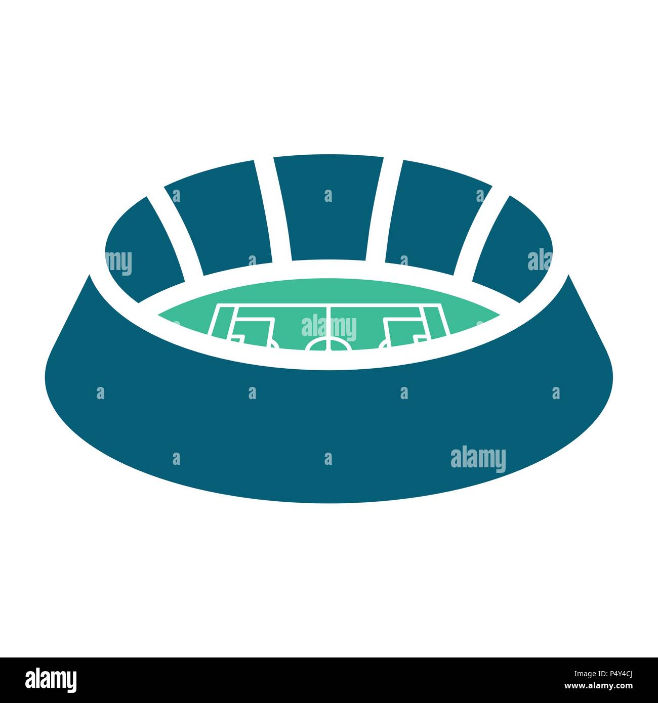 Stadium sign. Football arena icon. Sports building symbol. Vector