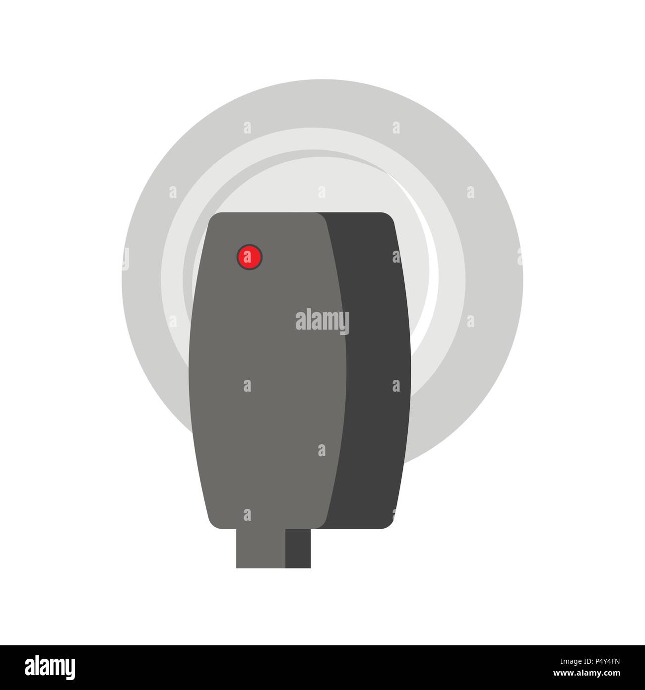 Charger in socket isolated. charging Vector illustration Stock Vector