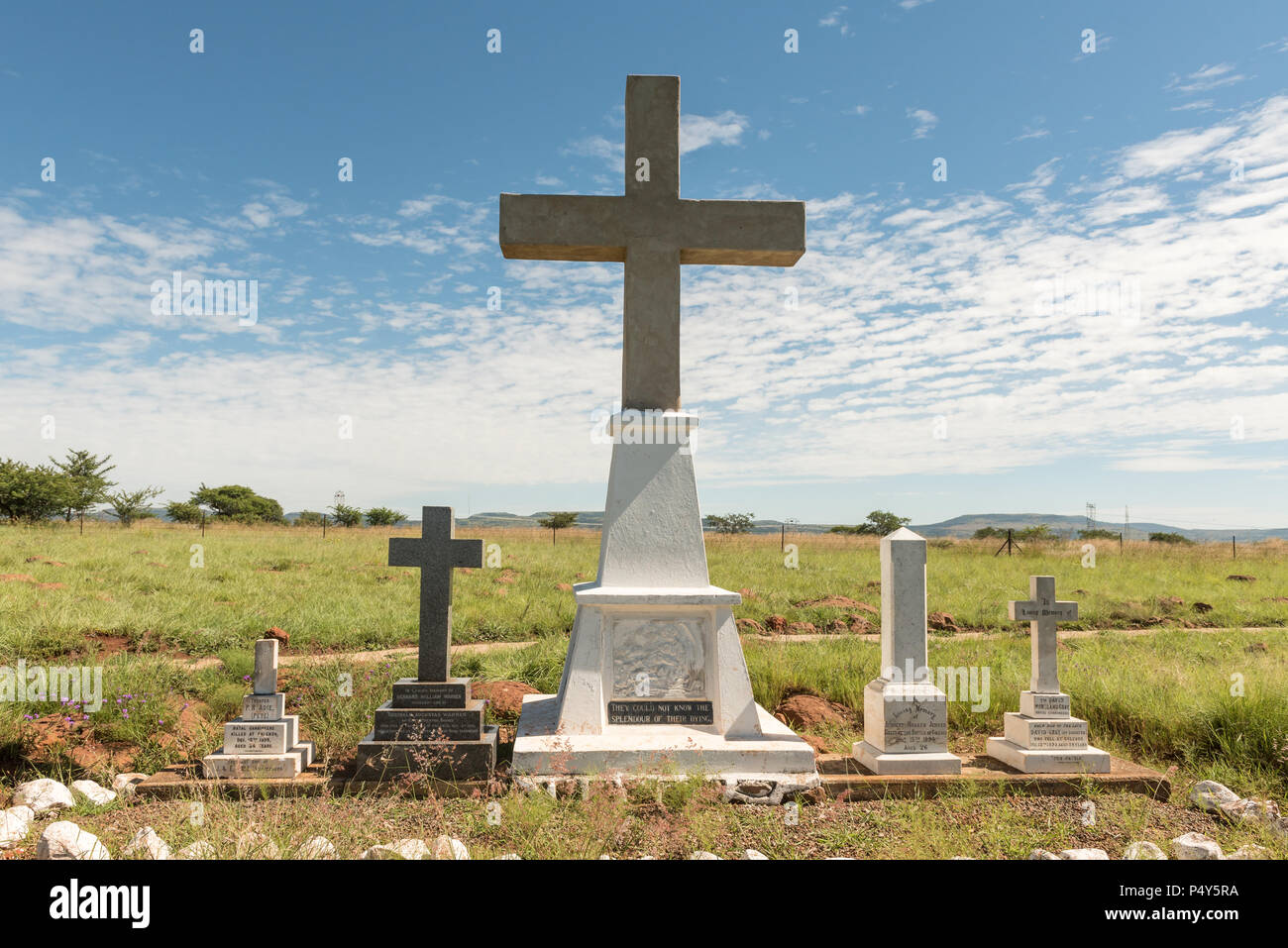 COLENSO, SOUTH AFRICA - MARCH 21, 2018: A monument at the Clouston Garden of Rememberance for soldiers killed in the battle of Colenso during the Angl Stock Photo