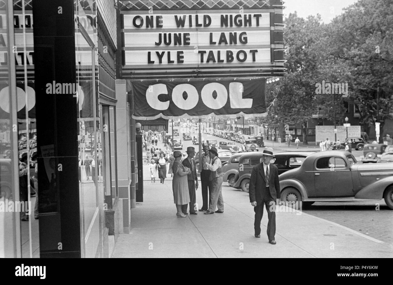 Street Scene and Movie Theater, Lancaster, Ohio, USA, Ben Shahn, U.S