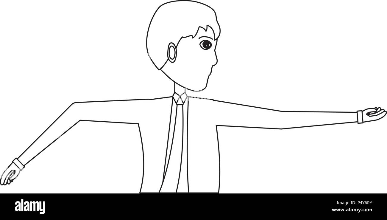 Cartoon businessman over white background, vector illustration Stock ...