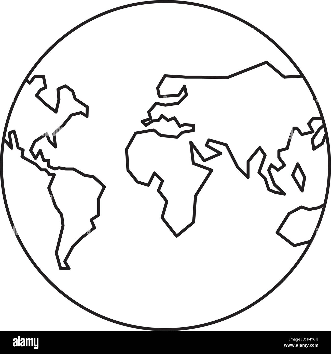 hands with earth planet over white background, vector illustration ...