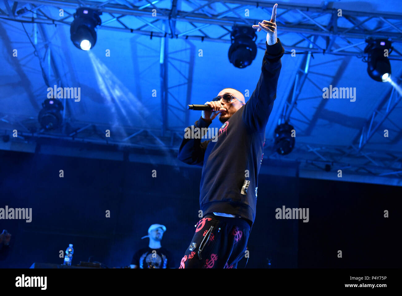 Naples, Italy. 23rd June, 2018. Gue Pequeno an Italian rapper and ...
