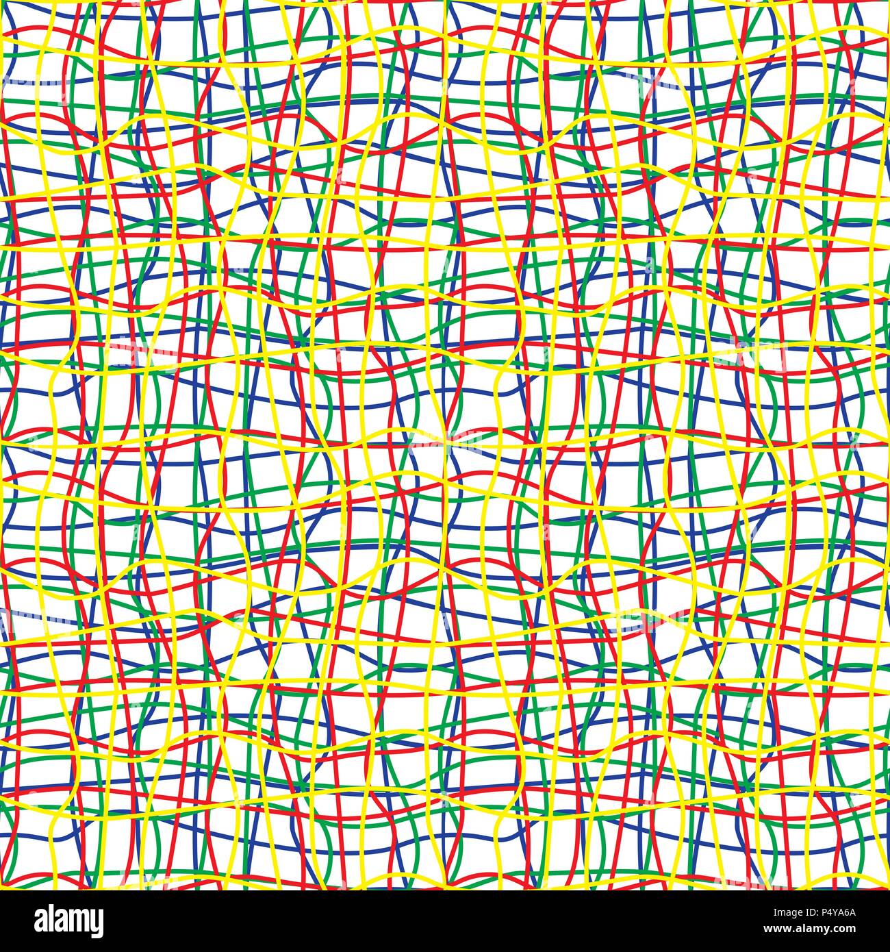 Intricate colored wires seamless pattern. Vector illustration. Stock Vector