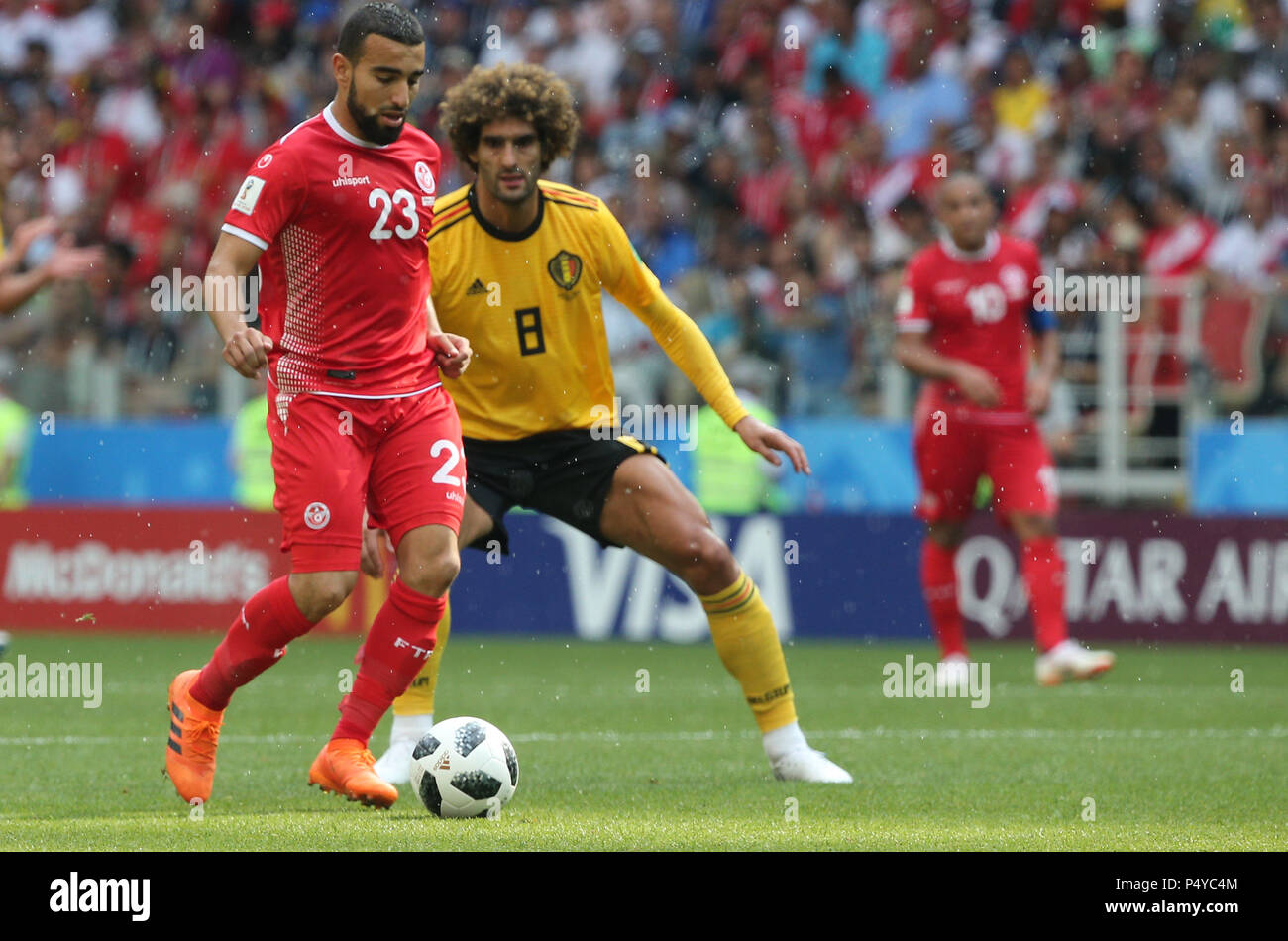 Moscow, Russian. 23rd June, 2018. 23.06.2018. Moscow, Russian: NAIM SLITI in action during the Fifa World Cup Russia 2018, Group C, football match between BELGIUM V TUNISIA in SPARTAK STADIUM in Moscow Stadium Credit: Independent Photo Agency/Alamy Live News Stock Photo