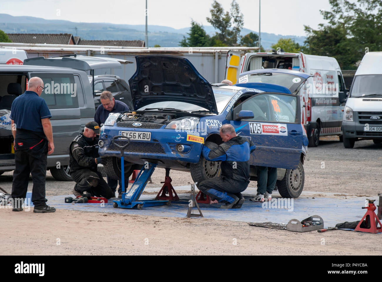 Dunoon, Scotland, UK 23 June 2018. the blue Ford Fiesta ST driven by