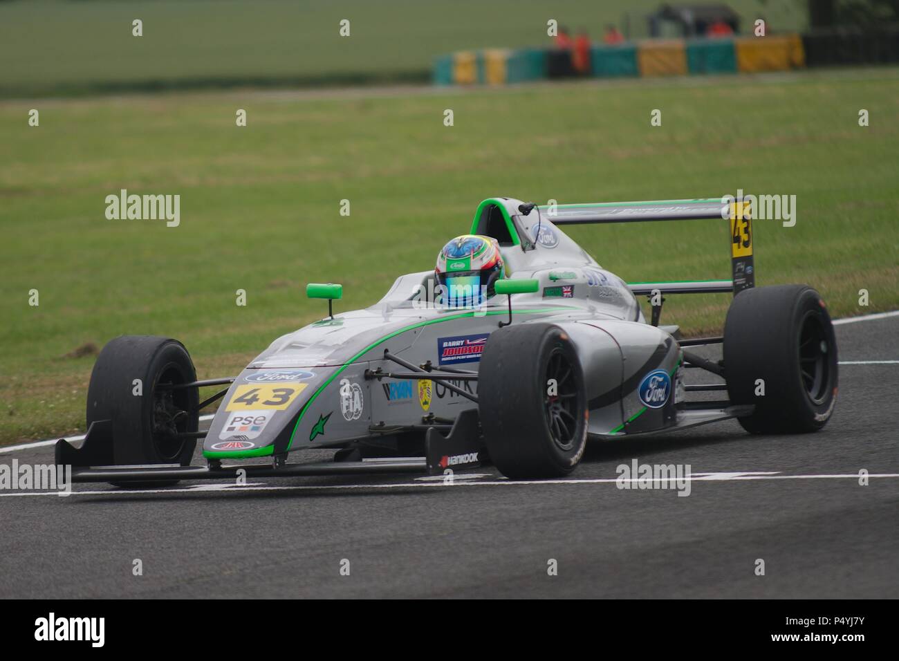 Dalton on Tees, UK, 23 June 2018. British driver Josh Skelton on the grid for Round 13 of the F4 British Championship at Croft. Credit: Colin Edwards/Alamy Live News. Stock Photo