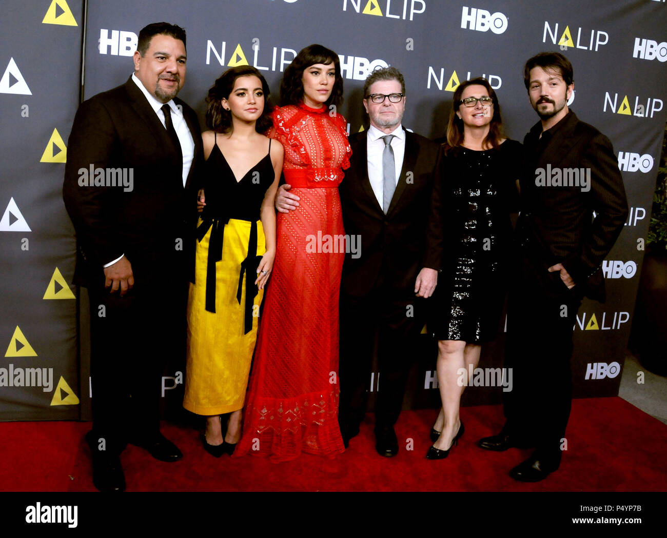LOS ANGELES, CA - JULY 23: (L-R) Producer Cris Abrego, actresses