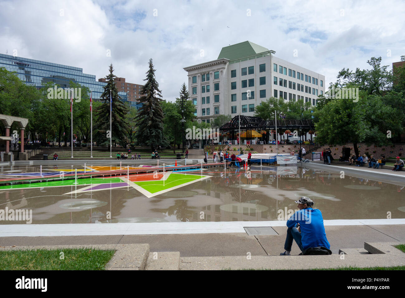 Alberta, Canada. 23 June 2018. Pole Vaulting venue at the Track