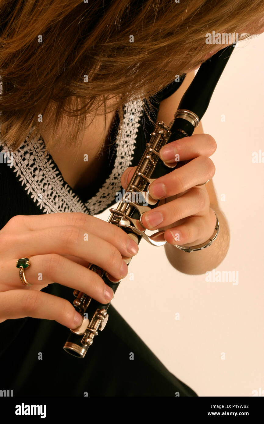 Piccolo, closeup of fingers on keys Stock Photo Alamy