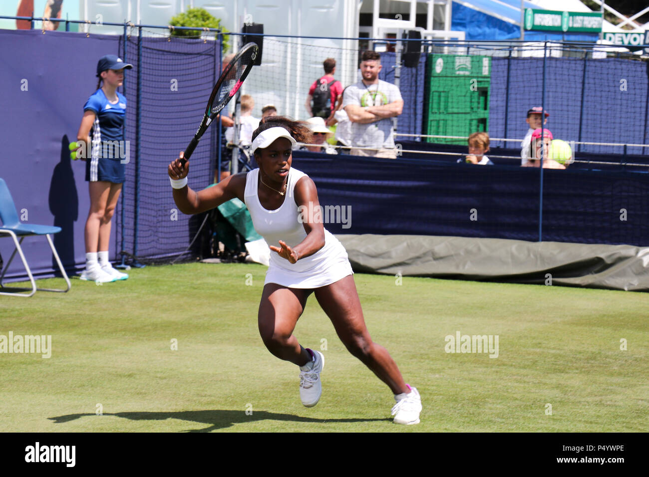 Sachia Vickery At The Women S Tennis Association Wta International Tennis In Eastbourne Devonshire Park East Sussex Nature Valley International Stock Photo Alamy