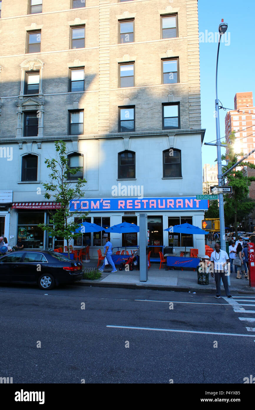 NEW YORK, NY JUNE 15 Tom's Restaurant, which exterior was routinely used in Seinfeld episodes