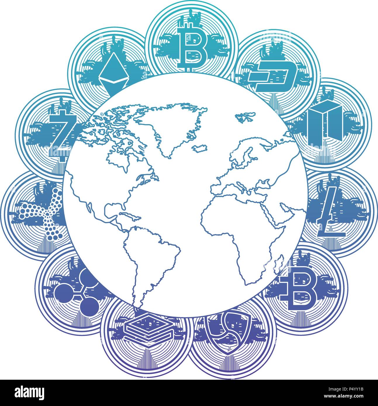 Bitcoin and the planet hi-res stock photography and images - Page 3 - Alamy