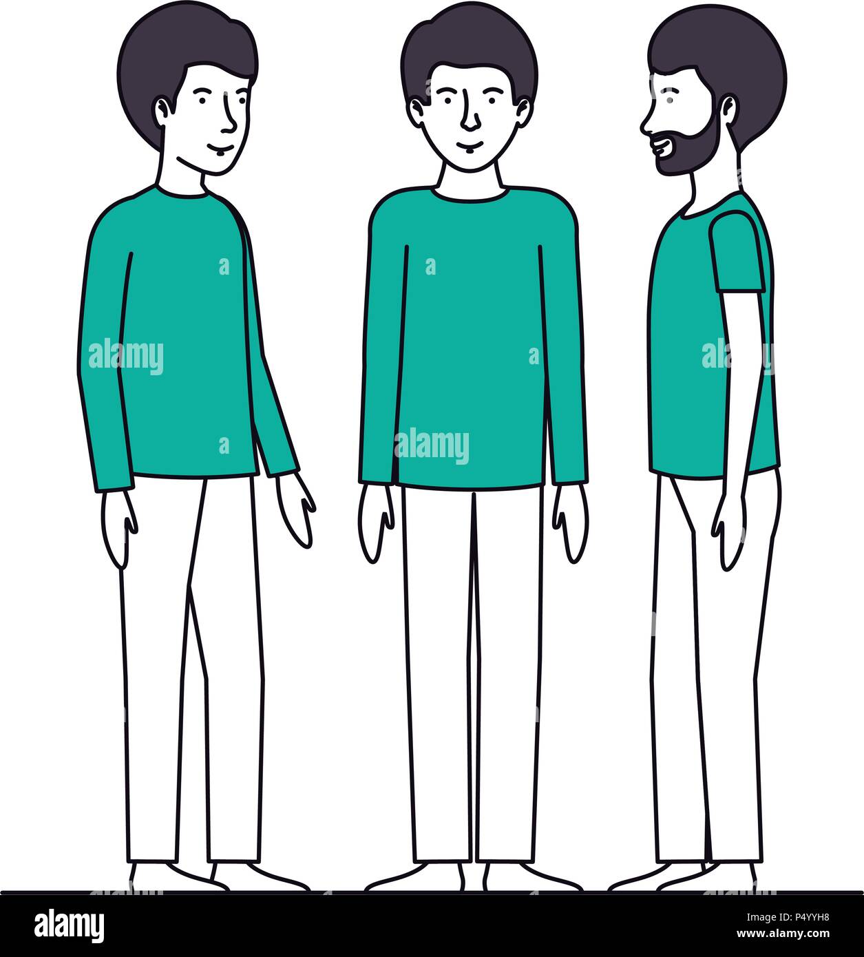 group of men friends characters Stock Vector Image & Art - Alamy