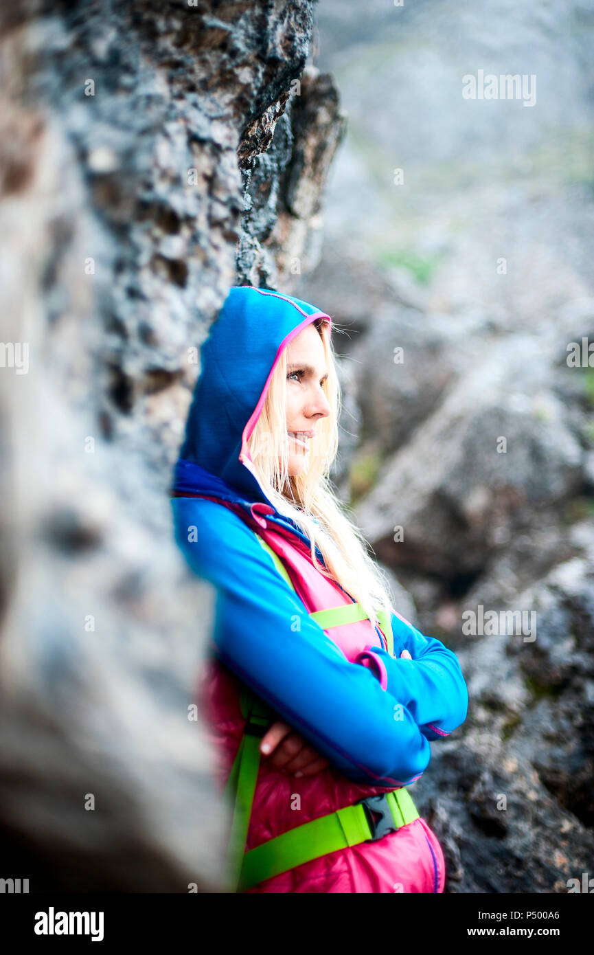 Outfit of female mountaineer hi-res stock photography and images