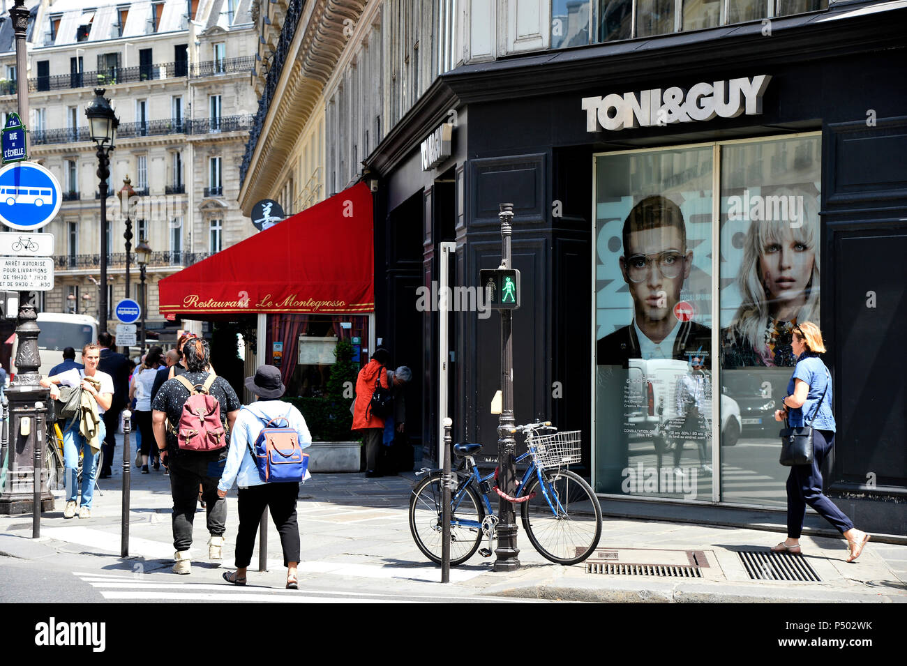 Toni & Guy hairdresser store - Paris - France Stock Photo