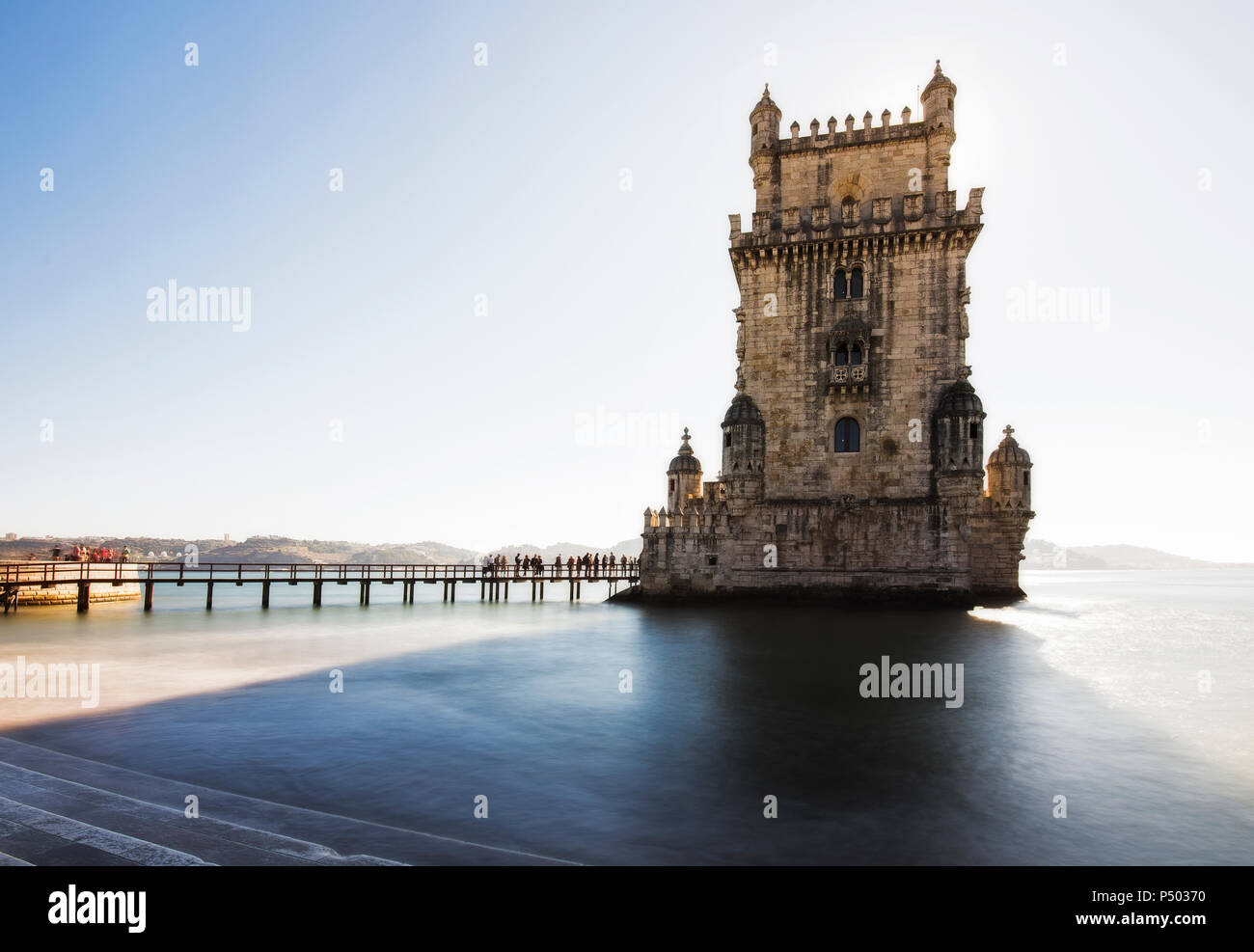 Portugal, Lisbon, View of Belem tower Stock Photo