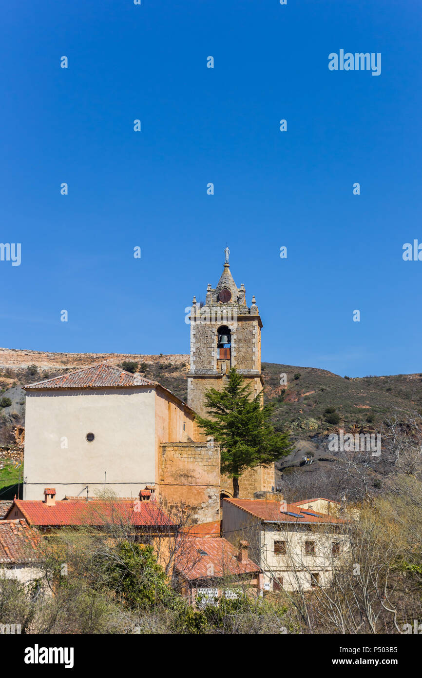 San Juan Bautista church in Santibanez de Ayllon, Spain Stock Photo