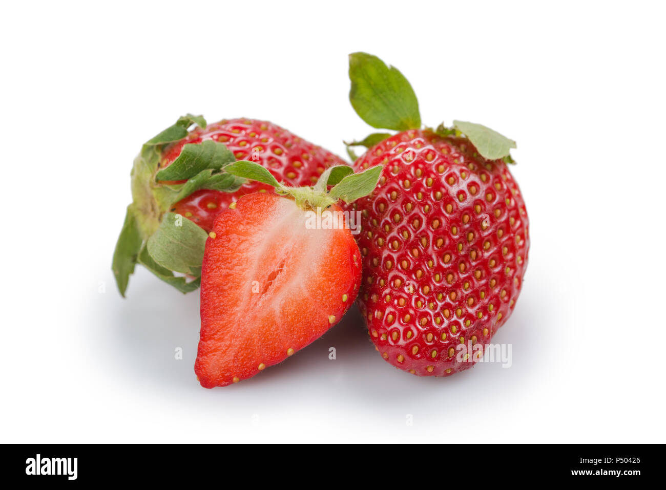Fresh ripe strawberry isolated on white background Stock Photo - Alamy