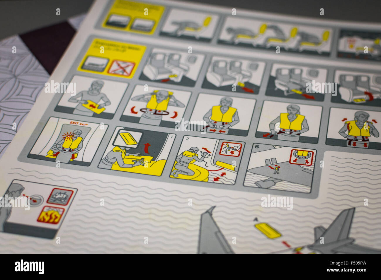 Passenger flight instructions hi-res stock photography and images - Alamy