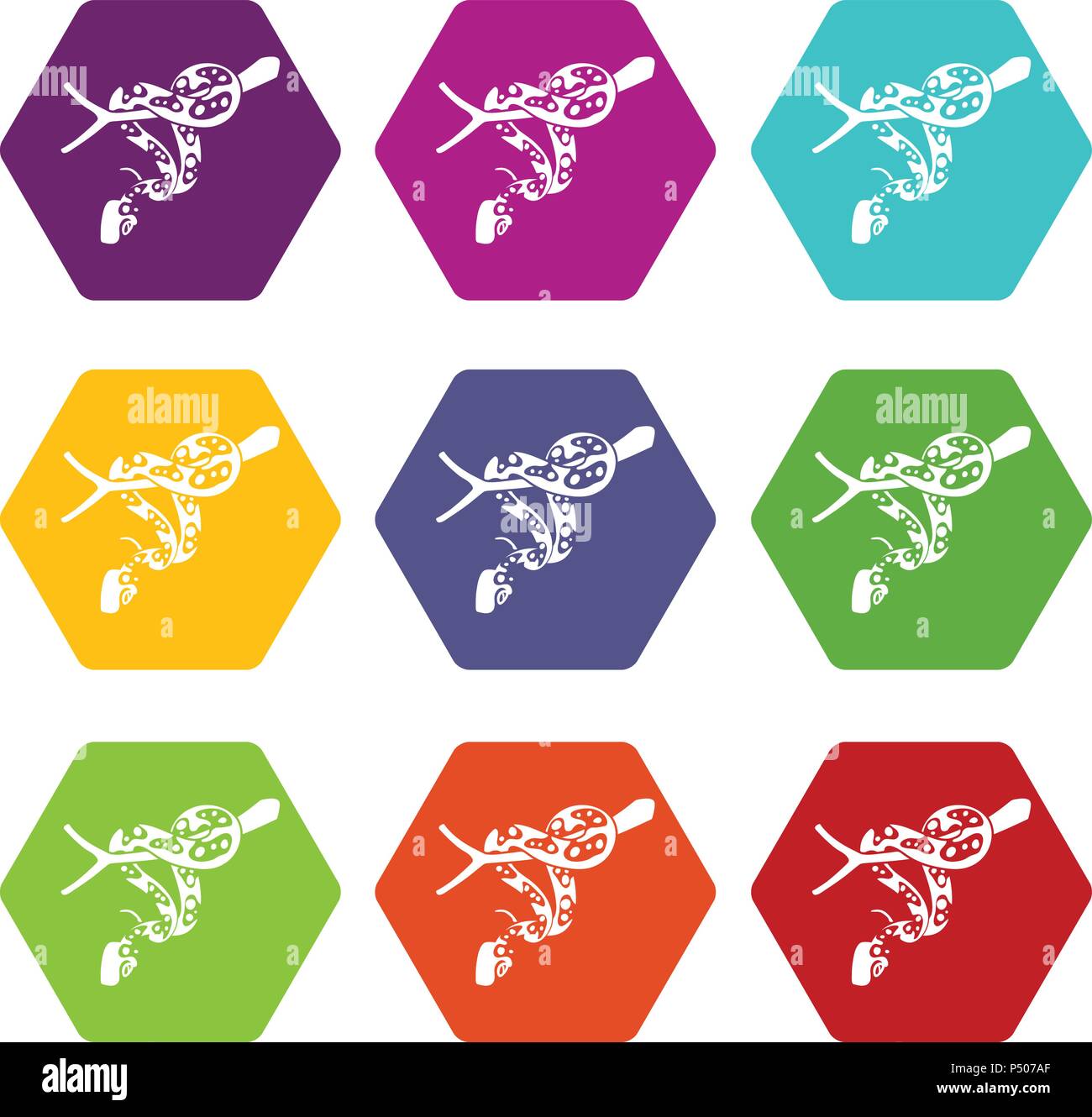 Ball python icons set 9 vector Stock Vector Image & Art - Alamy