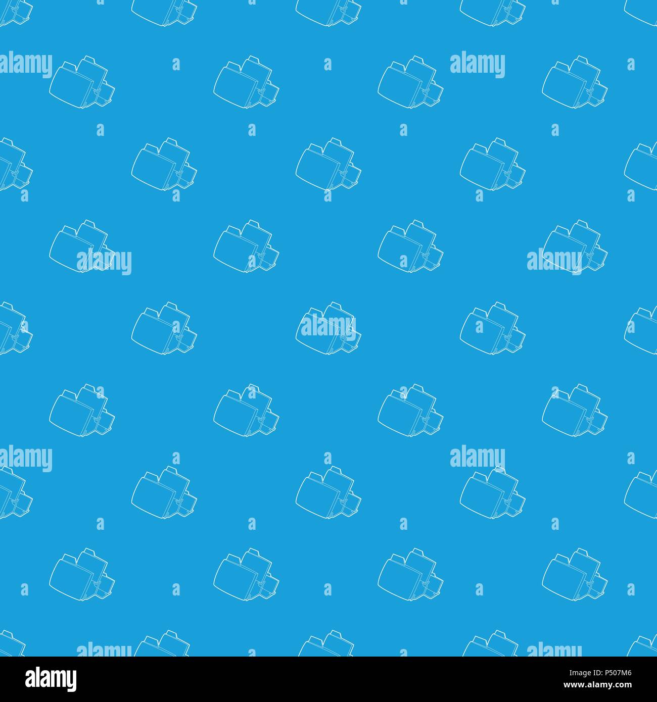 Folded database pattern vector seamless blue Stock Vector