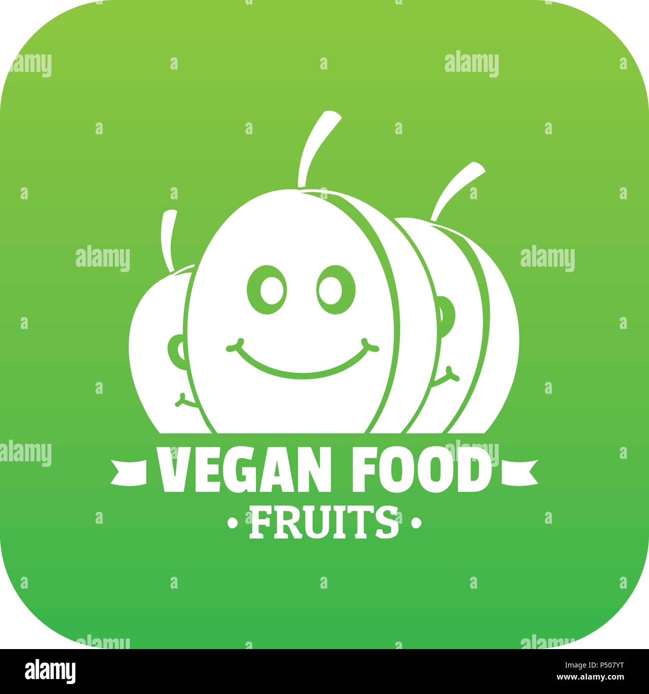 Vegan food icon green vector Stock Vector Image & Art - Alamy
