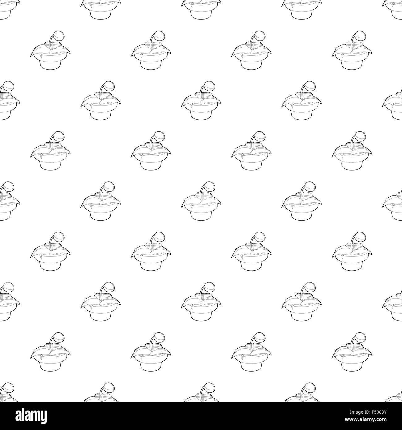Plant in pot pattern vector seamless Stock Vector Image & Art - Alamy