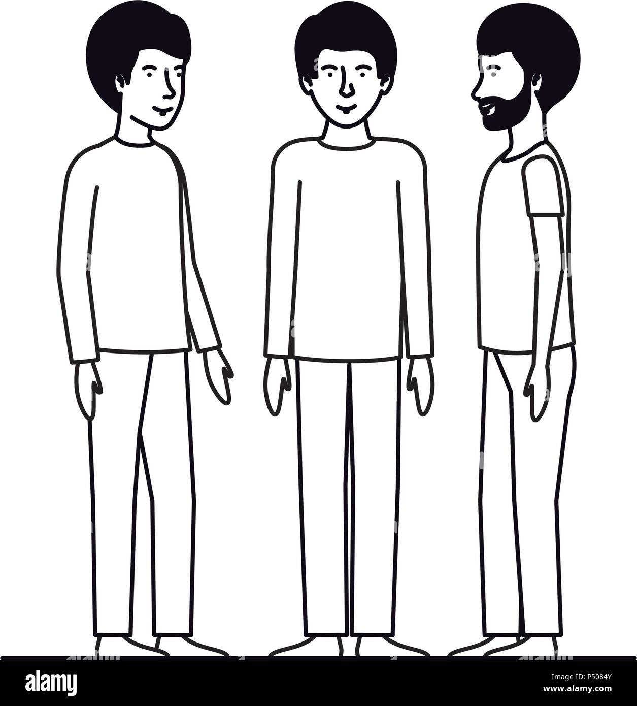 group of men friends characters Stock Vector Image & Art - Alamy