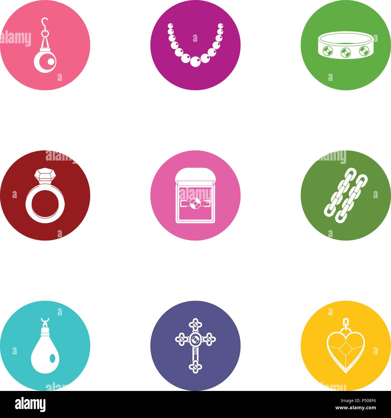 Body decoration icons set, flat style Stock Vector Image & Art Alamy