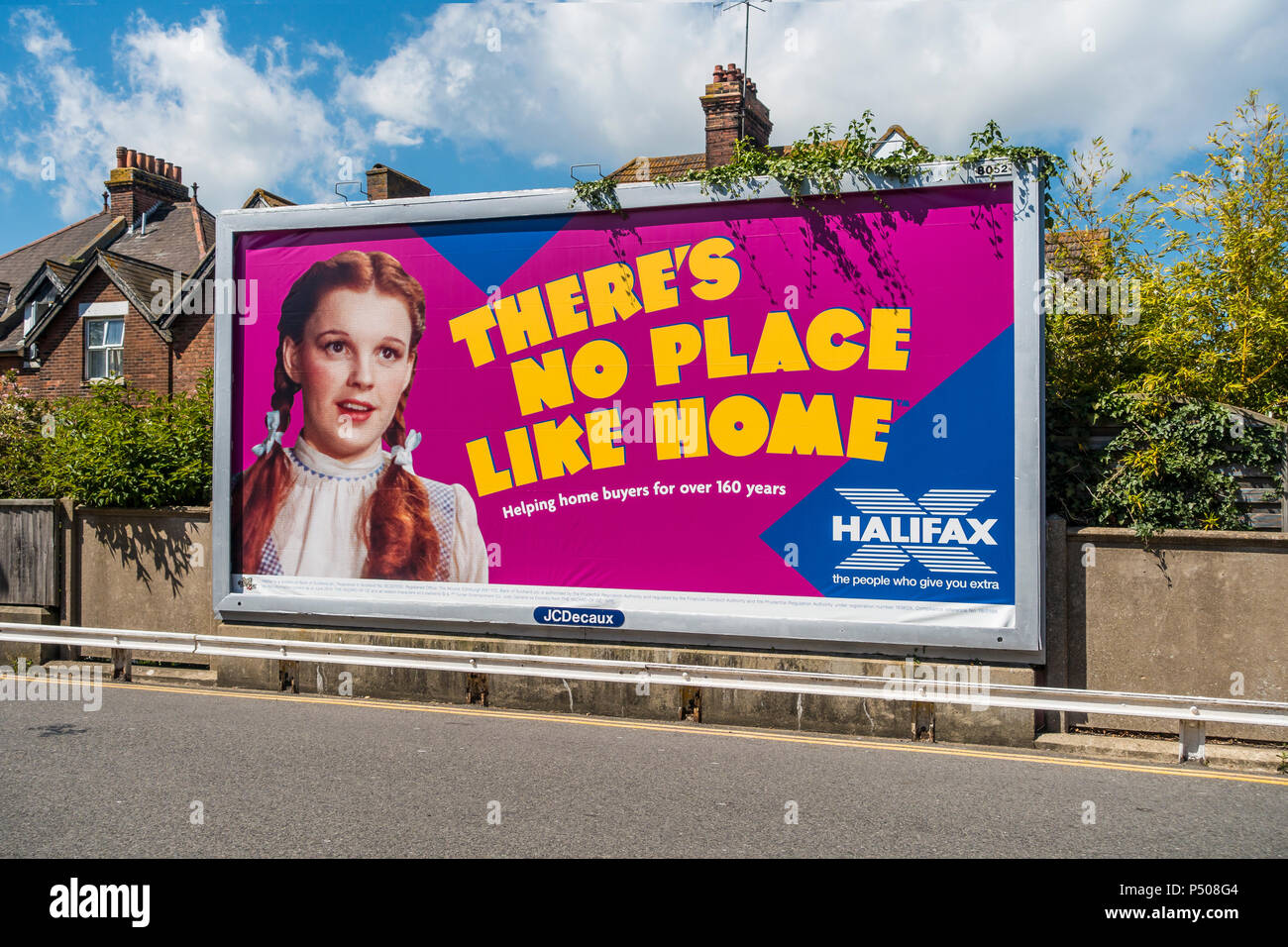Halifax Building Society,Advertising Hoarding,There's No Place Like Home, Stock Photo