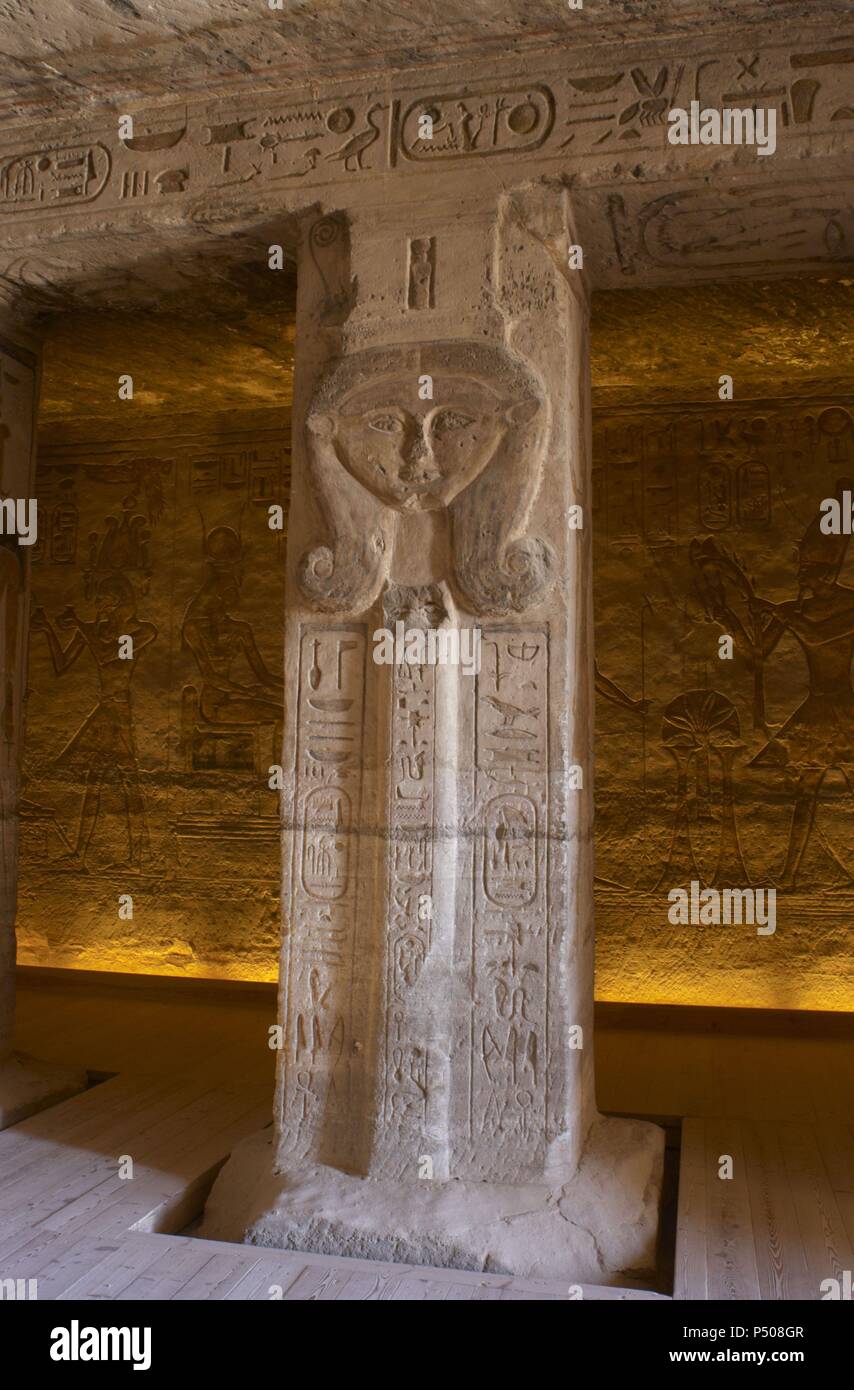 Hathor pillar egypt hi-res stock photography and images - Alamy