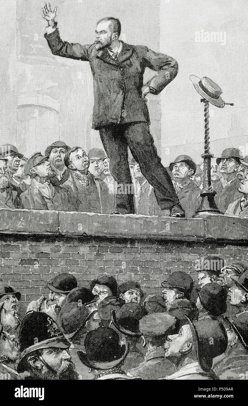 United Kingdom. England. Socialist rally in the streets of London ...