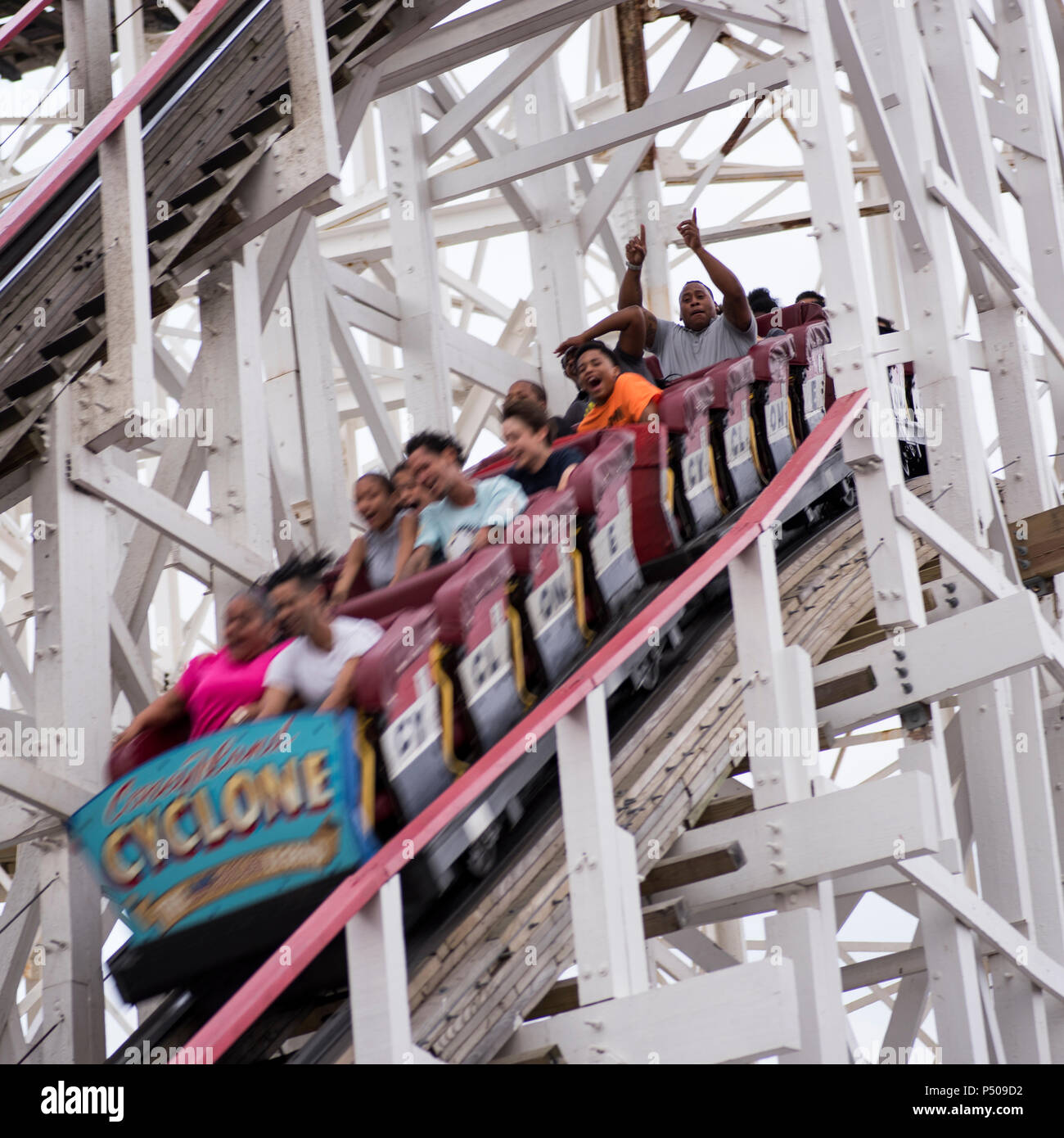 Coney Island Cyclone Stock Photo Alamy
