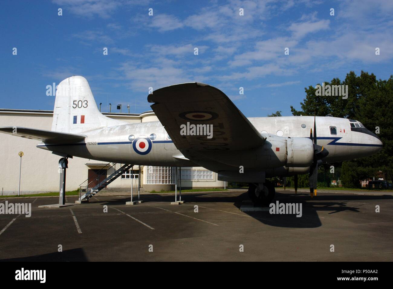 Aircraft provisioning the allies during the siege of West Berlin by the Russians in the late 1940s, in the so-called Berlin Airlift. Allied Museum. Berlin. Germany. Stock Photo