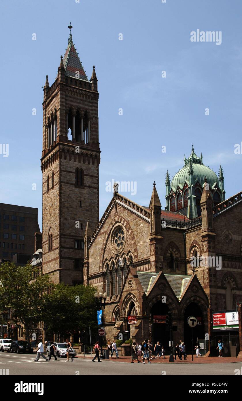 United States. Boston. Old South Church. 18th century. Massachusetts. Stock Photo