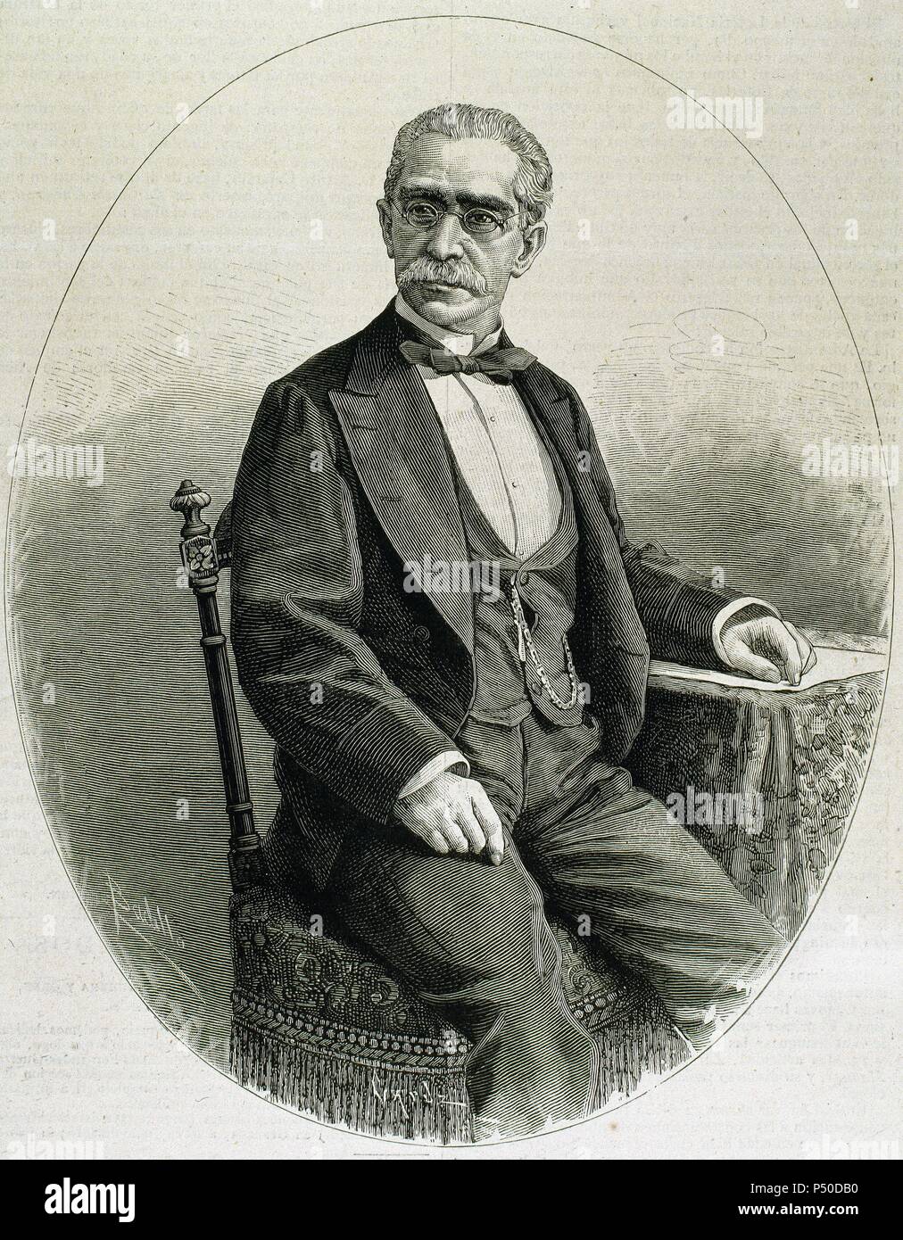 Aureliano Fernandez Guerra (18161894). Spanish writer Stock Photo Alamy