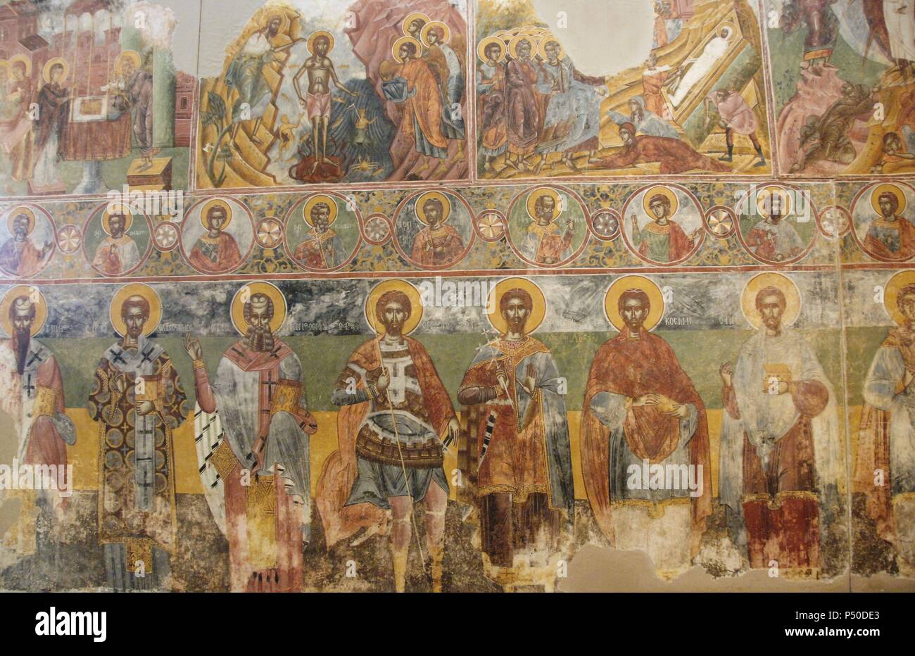 Byzantine Art. Greece. Frescoes from the Monastery of St. Andrew in