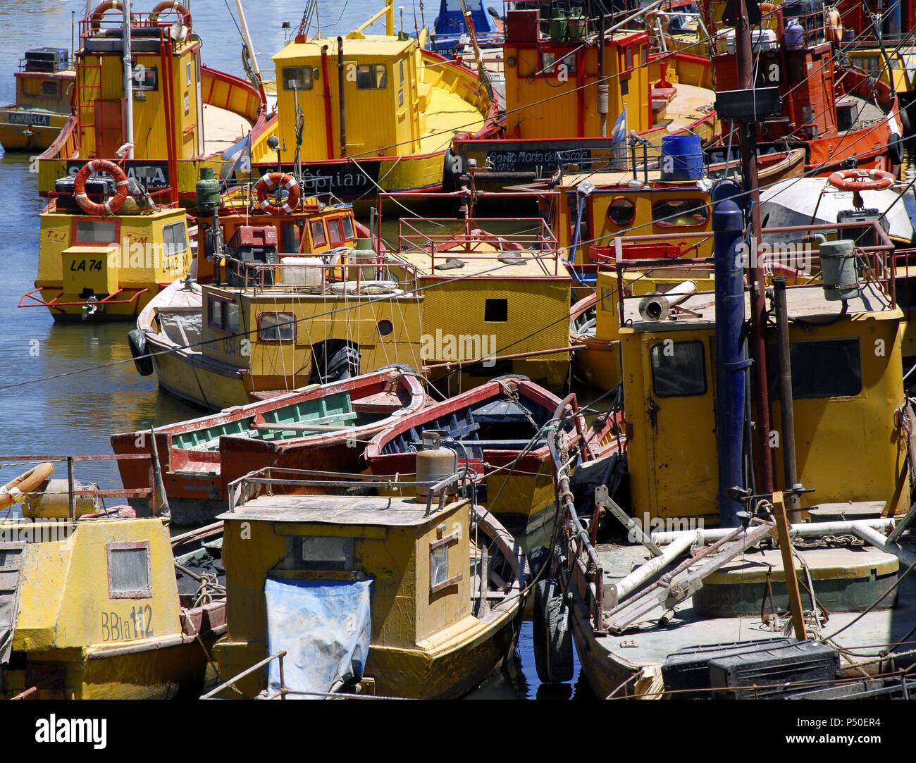 Puerto pesquero. Bahía Blanca. Provincia de Buenos Aires. Argentina. Stock Photo