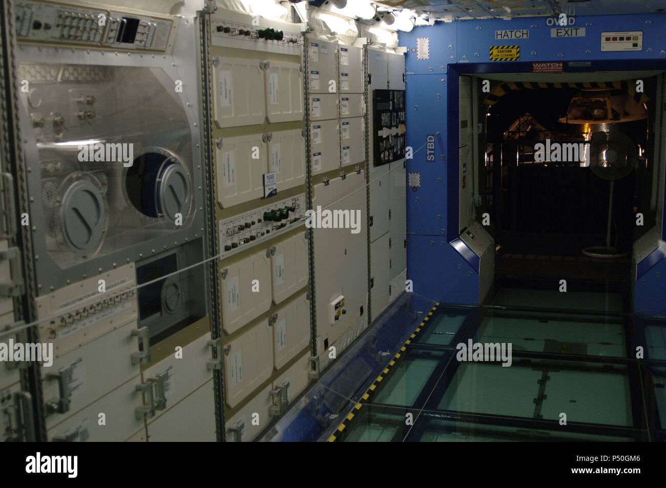'DESTINY'. Módulo laboratorio lanzado para incorporarse a la estación espacial internacional el 7 de febrero de 2001. Museo del Vuelo. Seattle. Estado de Washington. Estados Unidos. Stock Photo