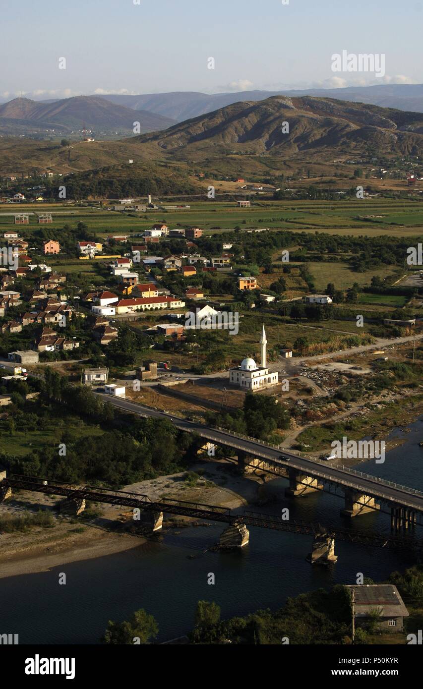 Albania. Drin river near Shkode¨r. Stock Photo