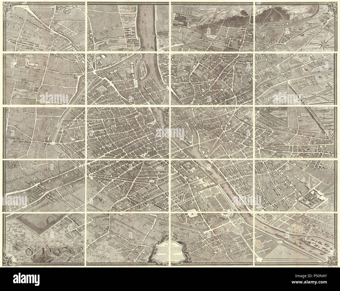 Turgot paris map hi-res stock photography and images - Alamy