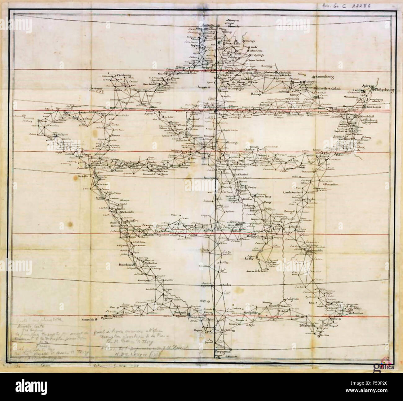 carte cassini 1744 Canevas carte Cassini Stock Photo   Alamy