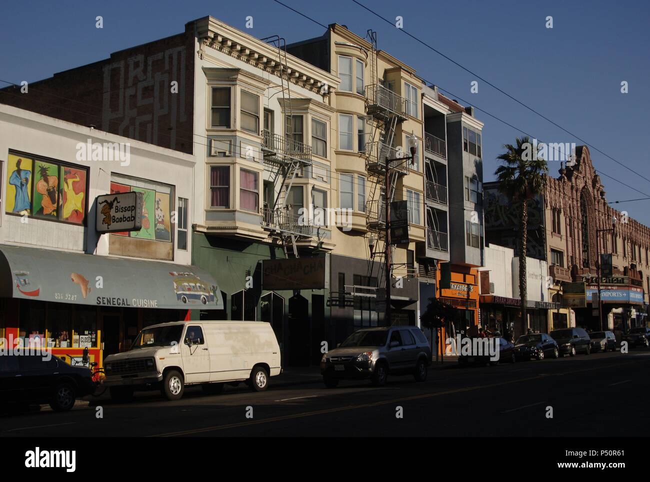 ESTADOS UNIDOS. SAN FRANCISCO. Vista de una calle del BARRIO MISSION (THE MISSION). Estado de California. Stock Photo