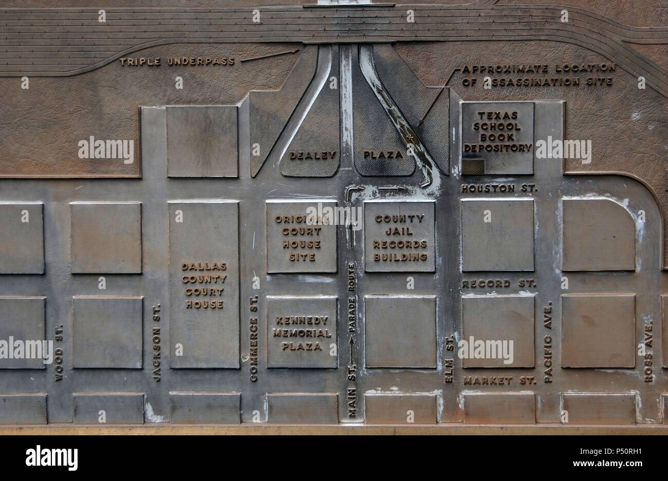 Jfk assassination map hi res stock - Historia De Los Estados Unidos Siglo Xx Mapa Con La Indicacion Del Lugar De Elm Street En La Plaza Dealey Donde Fue Asesinado El Presidente J F Kennedy 22 De Noviembre De 1963 Dallas Estado De Texas Estados Unidos P50RH1 