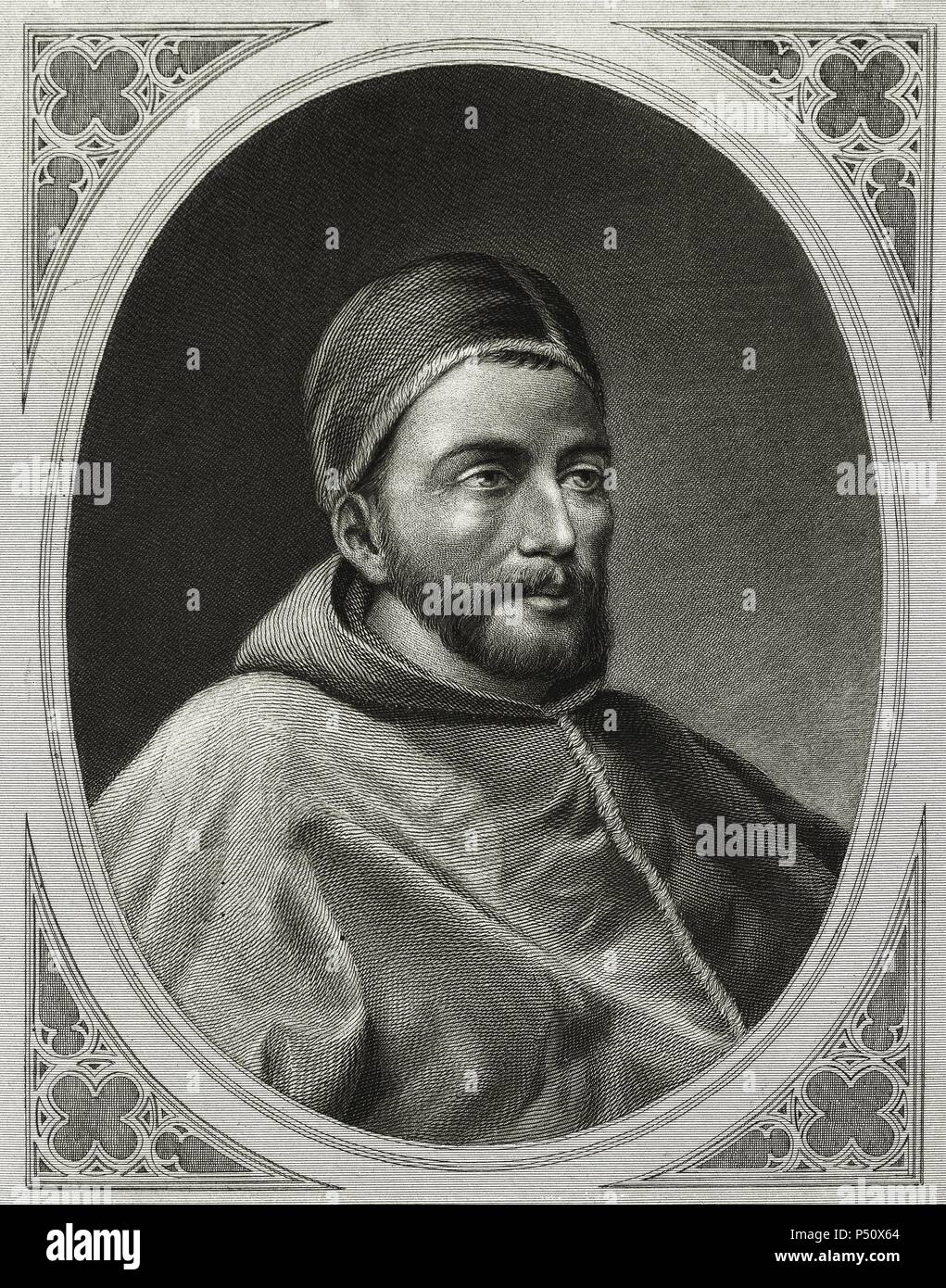 Clement VII (1342-1394). Pope of the Roman Catholic Church. Engraving, 1882. Stock Photo