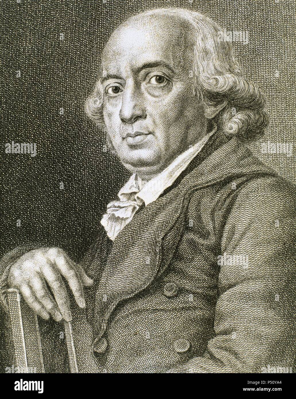Herder, Johann Gottfried (1744-1803). German writer and philosopher. Engraving. Stock Photo