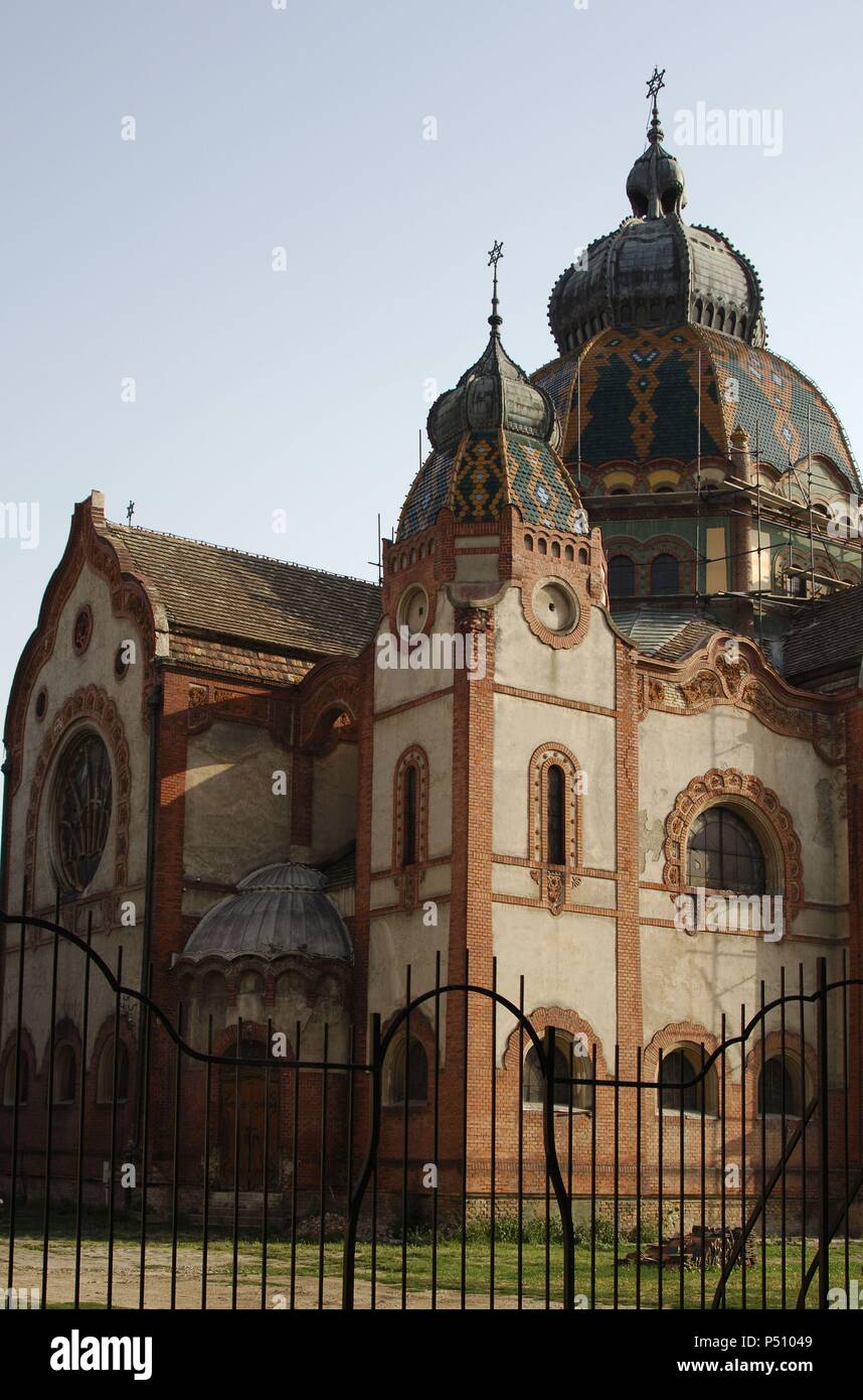 Republic of Serbia. Subotica. Jewish synagogue. 1901-1902. Exterior. Stock Photo