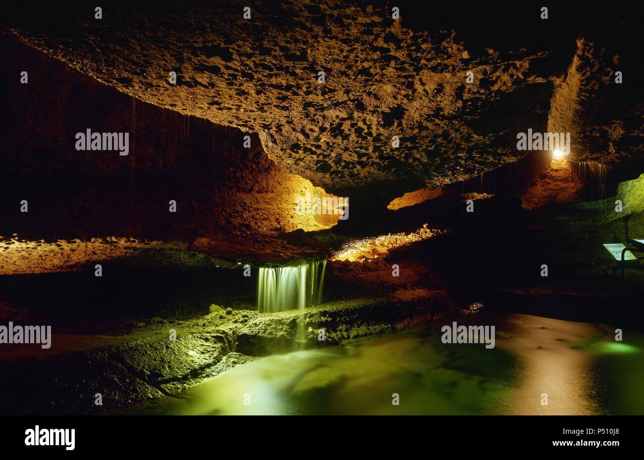 Font Major Cave Museum. Interior. L'Espluga de Francoli, Province of Tarragona, Catalonia, Spain. Stock Photo